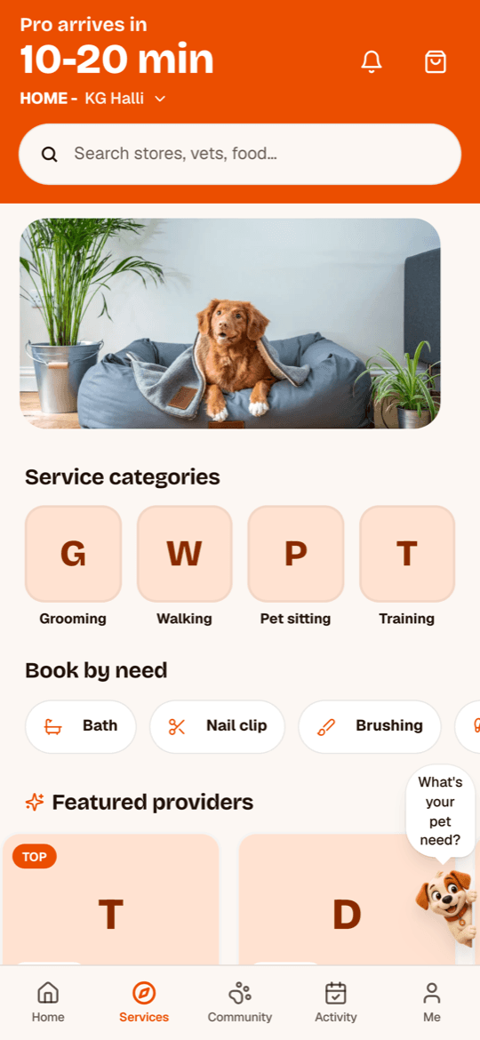 Pet services in TailsMart
